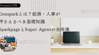 【Genspark入門】Gensparkとは？総務・人事が押さえるべき基礎知識｜SparkpageとSuper Agentの全体像